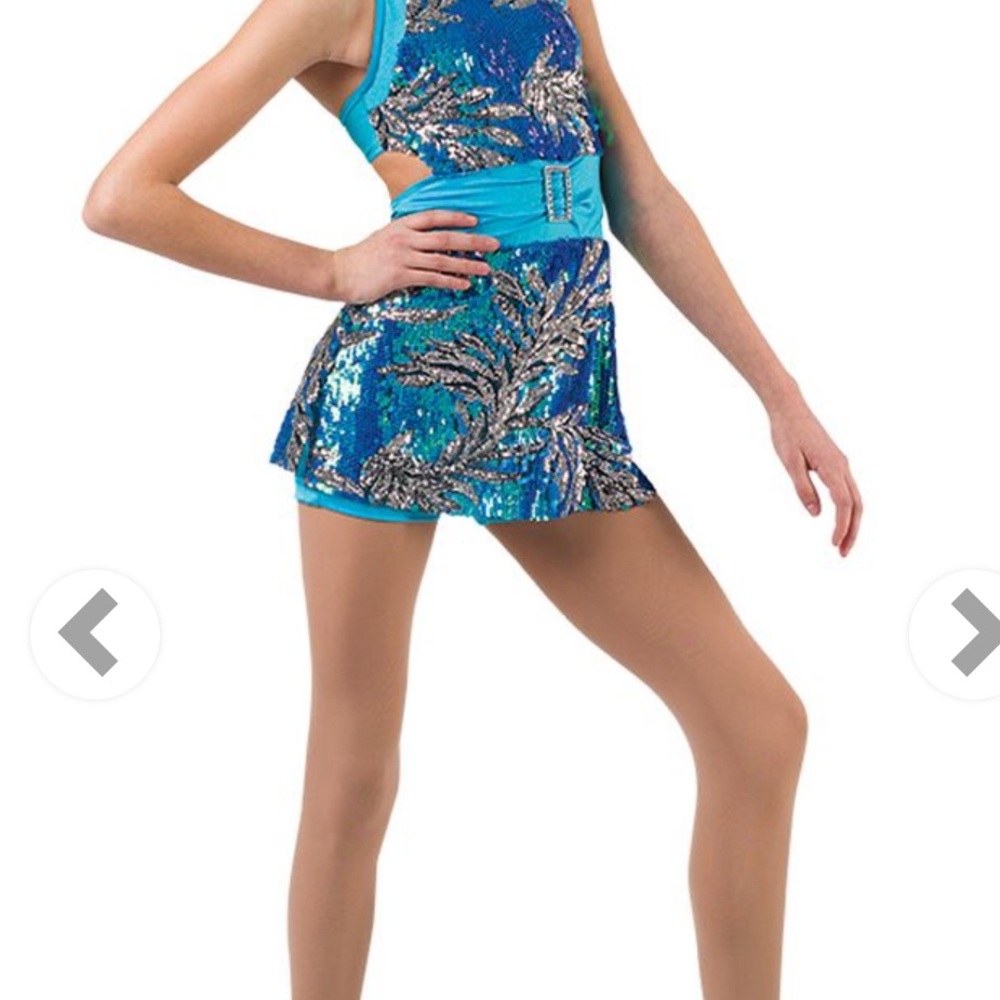 Blue Sequin Dance Costume